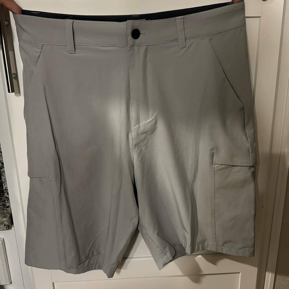 Light gray men’s athletic shorts